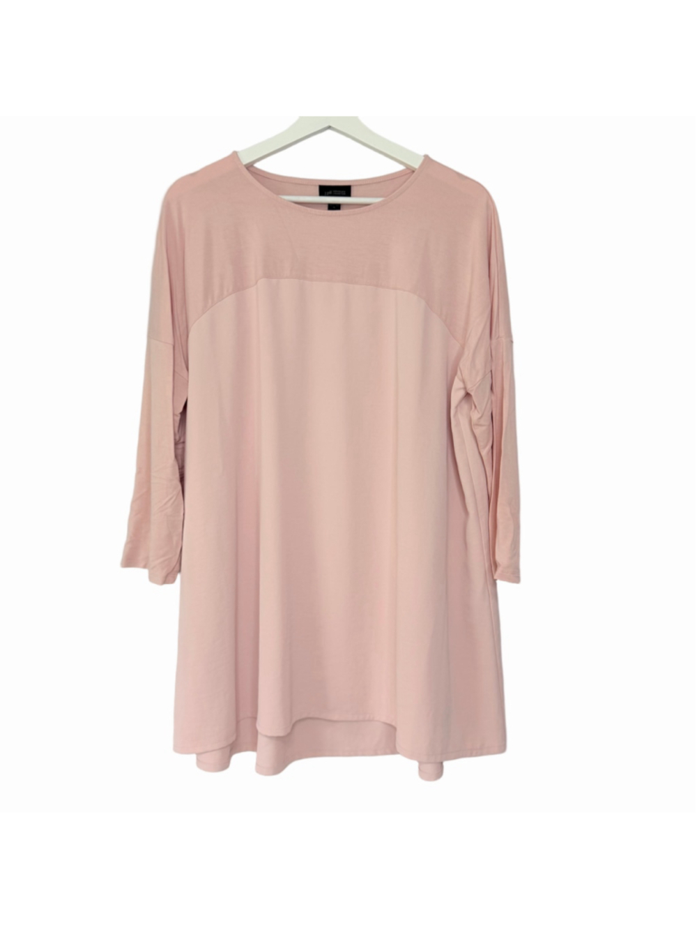 J.Jill Wearever Collection Mixed Media Top Women's Size XL Pale Pink Rosewater